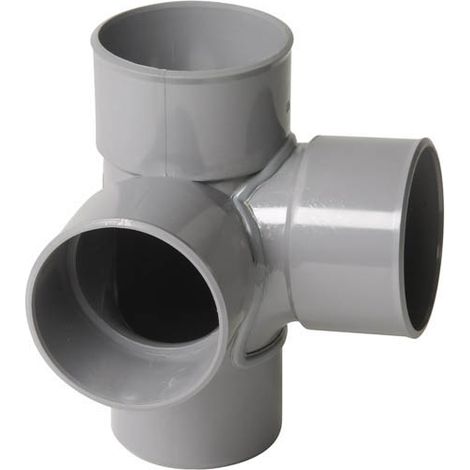 Nicoll – Culotte mâle femelle 87,30 double équerre diamètre 100 mm – Filetage entrée 1" – Fixation par vis – Pour installations sanitaires