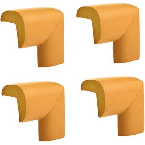 4 x Coussins de protection d'angle pour bébé – Protection de bureau/table – Sans danger pour les enfants – Jaune - JBMEDIA (1/4)