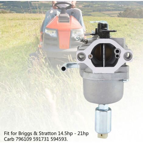 Vergaser, Briggs-Vergaser, Stratton-Motor, Vergaser-Ersatzsatz, kompatibel mit 14,5 PS – 21 PS, Vergaser 796109, 591731, 594593, Rasenmäher-Zubehör, Motor FLITI