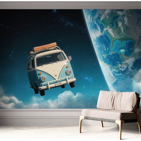 Papier peint adhésif autocollant pour salon chambre à coucher peint imprimé pour mur Voyage dans l'espace 312x219 cm (1/5)