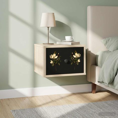 vidaXL Mesita de noche de pared BREMEN Roble Sonoma 36 x 33 x 25 cm (1/5)