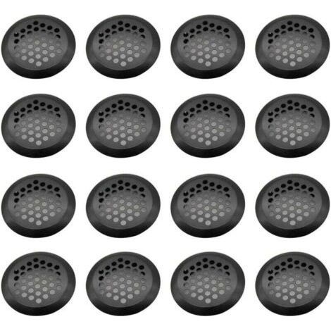 Griglia di ventilazione rotonda in acciaio inox, 16 fori di ventilazione a rete, griglia di ventilazione in acciaio inox, griglia di scarico per ventilazione, per mobili da cucina, mobili, scarpiere (1/4)