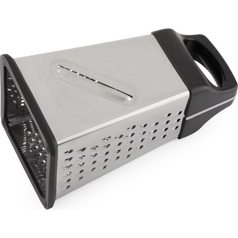 Buchsbaumreibe mit 4 Seiten, Griff aus Edelstahl und ABS