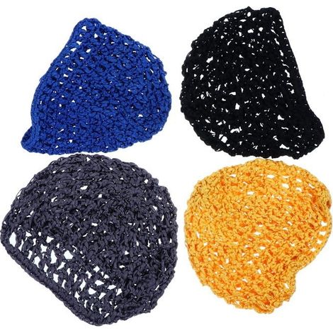 Cappello elastico lavorato all'uncinetto (4 pezzi, colori assortiti) (1/5)