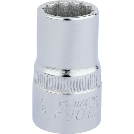 Draper 9/16" AF Bi-Hexagon Socket for 1/2" Drive - High-Quality 1/2" Square Drive Bi-Hexagon Socket (Model 24369) (1/5)