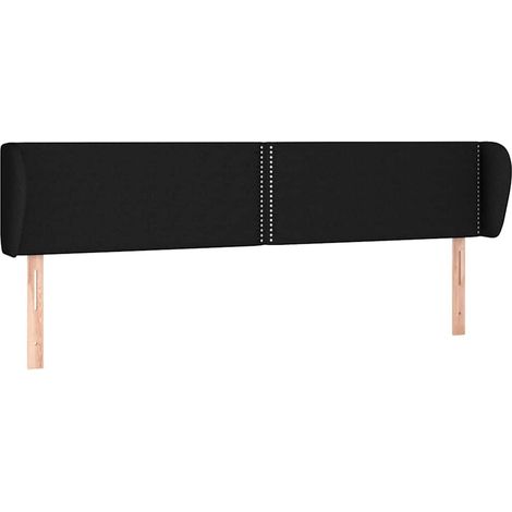 Maison Exclusive - Cabecero de tela negro 163x23x78/88 cm (1/5)