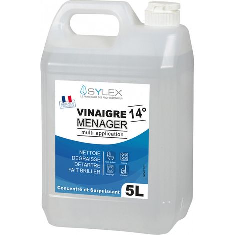 Vinaigre Ménager concentré polyvalent 14°  Conditionnement: 5L