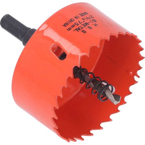Scie cloche, foret bimétallique HSS avec queue pour bois et PVC, 75 mm / 2,95 pouces (1/5)