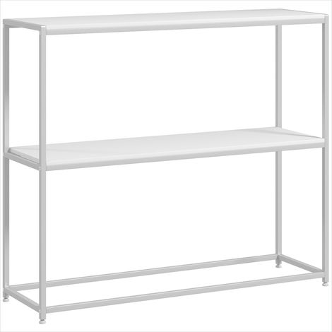 Console blanc en panneaux de particule 100 x 30 x 87 cm (1/5)