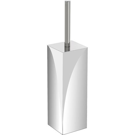PORTA SCOPINO BAGNO PORTASCOPINO ACCIAIO INOX CROMATO QUADRATO PRESTIGE FERIDRAS