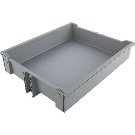 NINKA Ablage VS TAL Larder KB 400 mm mit Reling Alugrau