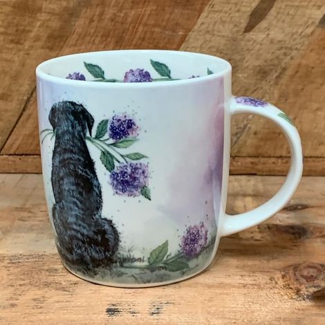M45 Labrador-Tasse mit Blumen