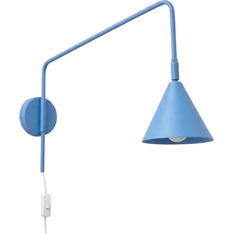 Apliques de pared Nox azul claro acero 1xE14 14cm Sollux (1/5)