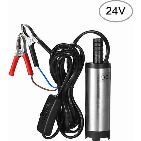 Pompe submersible DC 12V/24V pour transfert fioul diesel eau 38mm pompe refoulement carburant ravitaillement (1/5)