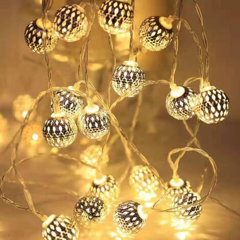 lampe marocaine ,guirlande lumineuse led,décoration de Noël,guirlande lumineuse interieur, 3 mètres 20 LED blanc chaud decoration orientale (1/5)