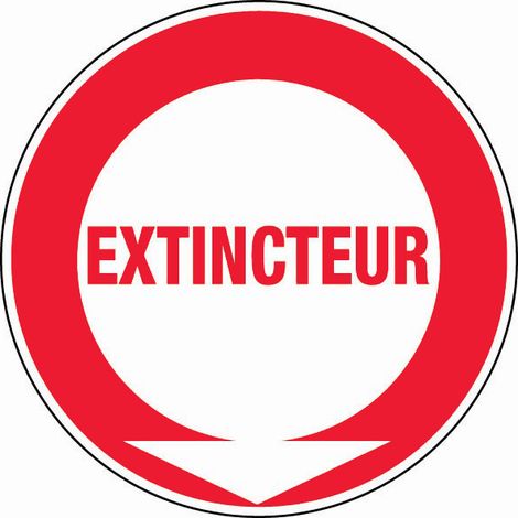 Panneau Extincteur (texte) - Rigide Ø80mm - 4020136
