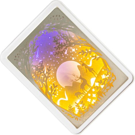 Lampe 3D en papier découpé, lumière chaude douce, romantique, USB et piles, décoration chambre bureau fête, Type 5 (interrupteur manuel), artisanale. (1/5)