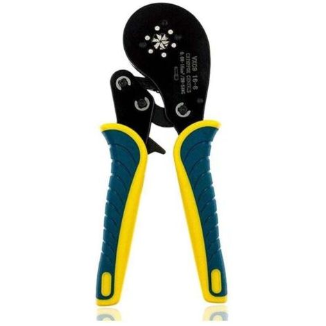 Pince à sertir pour cosses tubulaires, capacité de sertissage 0,08 - 16 mm² - jaune, vert (1/4)