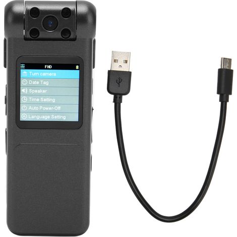 Enregistreur vidéo multifonction 1080P HD avec détection de mouvement et réduction de bruit - Appareil d'enregistrement compact avec caméra et 32GB (1/5)