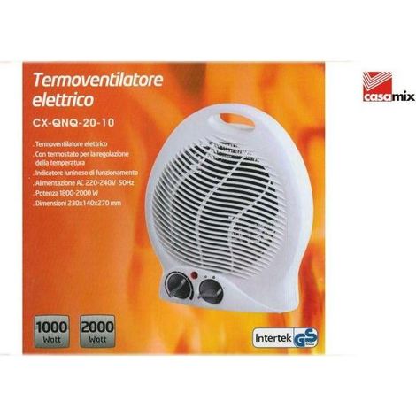 Joytech Ventilador Eléctrico Calefactor 2000W Blanco