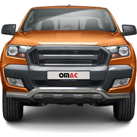 Pare-Buffle Avant Pour Ford Ranger 2015-2016 Acier Inoxydable Argent (1/5)