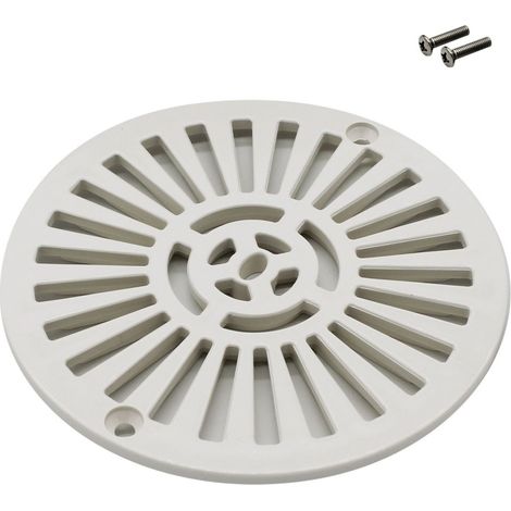 Astral – Grille bonde de fond ronde pour piscine liner – Diamètre 17,7 cm – En ABS blanc résistant aux chocs – Entraînement avec vis inox 15,9 cm (1/3)