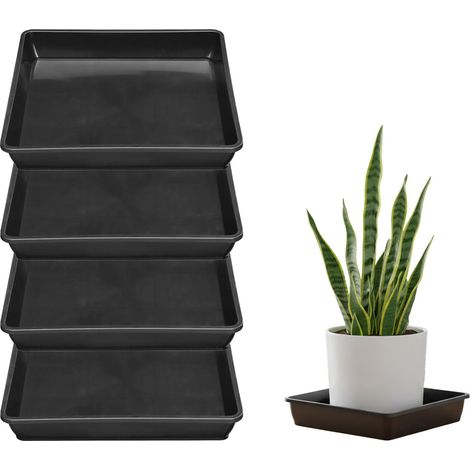 Soucoupes Carrées en Plastique 4 Pièces (1/5)