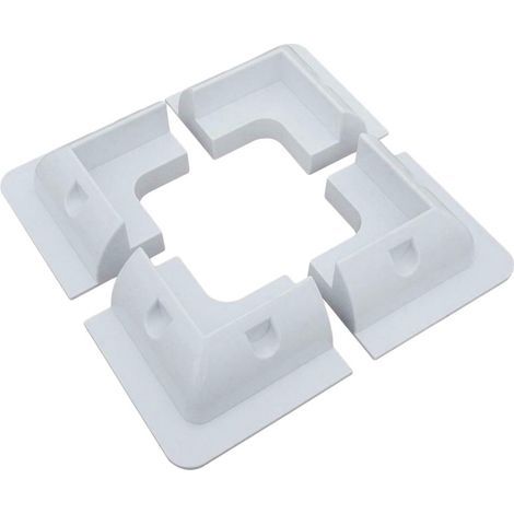 Lot de 1 supports de montage universels pour panneau solaire 4 coins sans perçage avec colle pour camping-car, bateau, toit plat, caravane résistant aux UV Blanc (1/5)