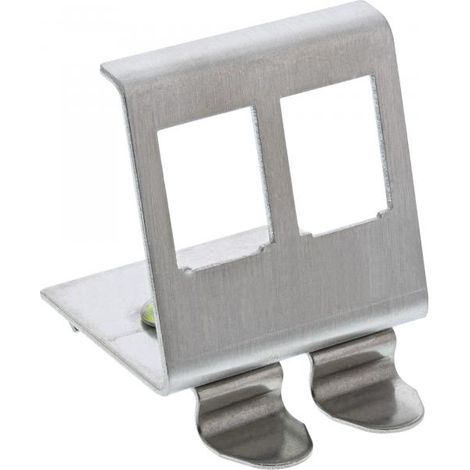InLine 76203B Keystone SNAP-In - Supporto modulare in metallo, 2 ingressi per guida cappelli (1/4)