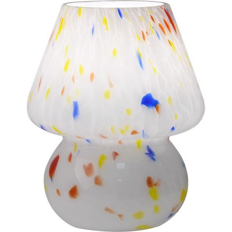 Lampe champignon, petite lampe de chevet en verre à intensité variable, veilleuse pour chambre, salon, cuisine, maison, prise USB, multicolore (1/2)