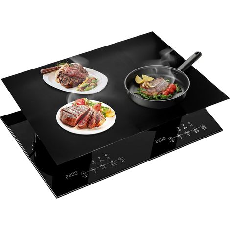 Couvercle de plaque de cuisson en silicone, 63 x 51 cm, résistant à la chaleur jusqu'à 230 °C, sans BPA, protège efficacement votre plaque de cuisson des rayures. (1/5)