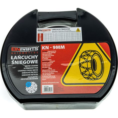Chaînes à neige pour roues/pneus 14-19 pouces KNS100 Ö-Norm TÜV 9 mm, 2 pièces