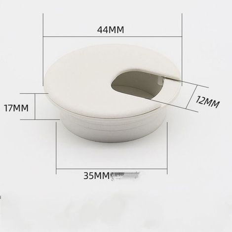 10pcs Œillets de Bureau Passe câble - Solution Idéale Bureau Maison Avec Scie Cloche - Blanc 35mm (1/3)