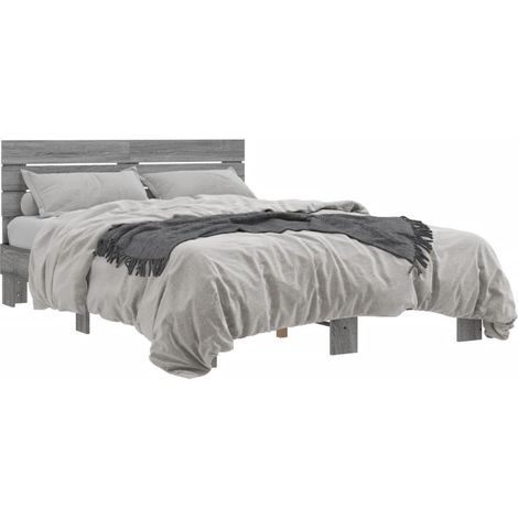 Maison Exclusive - Giroletto Grigio Sonoma 120x200 cm in Legno Multistrato Metallo