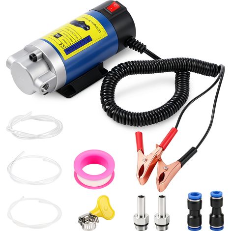 Pompe à huile électrique 12V 100W – Pompe à engrenages pour vidange – Aspiration rapide 1-4L/min – Accessoires Complets (1/5)