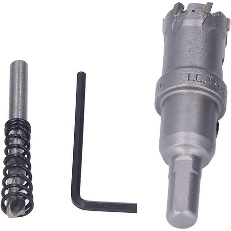 Hartmetall-Lochsägen-Set mit dicken Metallzähnen, inklusive Sechskantschlüssel und Kernbohrer (22 mm / 0,9 Zoll)