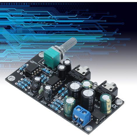 Module fini comprenant une carte d'amplificateur de casque à alimentation unique et à 47 canaux, circuit imprimé double canal (1/5)
