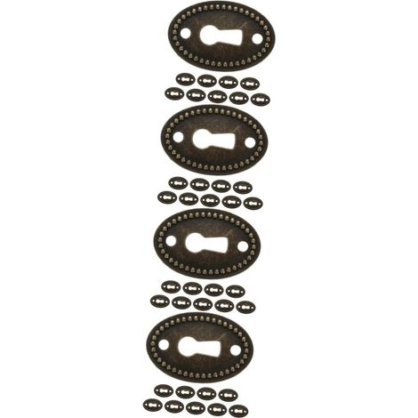 LALAFINA Lot de 40 cache-serrures ovales pour meubles, plaques (1/5)
