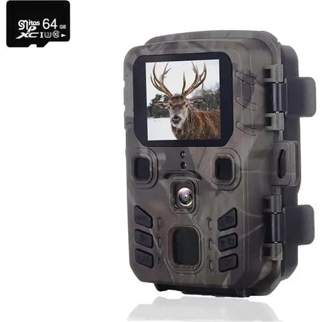 Caméra Faune Sauvage Caméra De Chasse Sans Fil Bluetooth Wifi301 Pro Wifi Mini301 APP Suivi Des Sentiers Contrôle 24MP Vision Nocturne Mouvement Piège À Faune Photo Fiable Précise(Add 64GB card) (1/5)