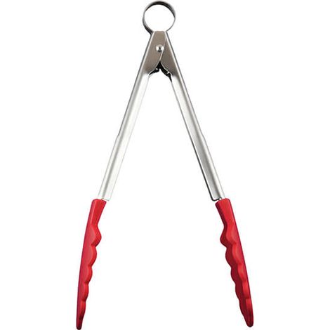 Cuisipro 24cm Silicone Locking Tongs Red (1/3)
