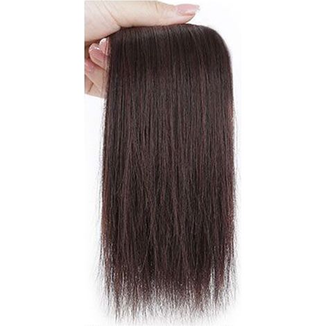 Postiche cheveux synthétique femme fille, volumisant et fluffy, noir naturel, 20cm (7,9 pouces) pour rendez-vous ou anniversaire (1/5)