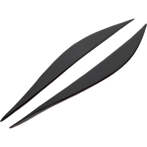 Qiilu 2PCS Avant Phare Phare Sourcil Paupière Voiture Autocollants Decal Garniture Piano Noir pour 3 Série F30 2013-2015 (1/5)