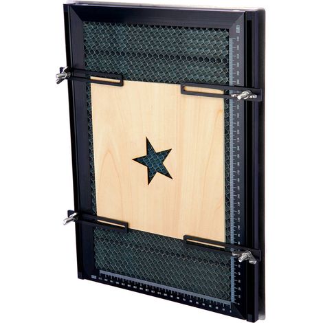 Table de découpe laser en acier renforcé, plateau de gravure avec fixation, 380x284x22 mm (1/5)