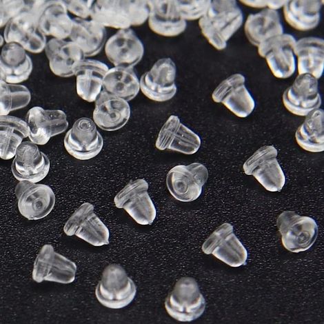 Lot de 200 bouchons d'oreille souples et transparents de rechange pour embouts de sécurité à rotule. (1/5)