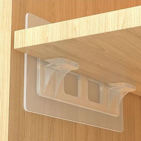 4 supports d'étagère sans perçage 614cm - Étagère auto-adhésive (1/5)