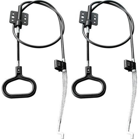Ressort de câble de traction pour fauteuil inclinable, pièces de rechange pour fauteuil inclinable, câbles de traction fiables pour canapé, poignée à anneau en D (noir/2 pièces) (1/3)