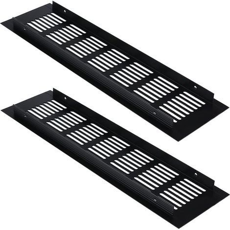 2PCS Grille de Ventilation Rectangulaire, Grille D'aération Rectangulaire, Grille D'aération, Grille Ventilation Rectangulaire, Grille d Aeration Rectangulaire pour une Ventilation Idéale 80 × 3 (1/5)