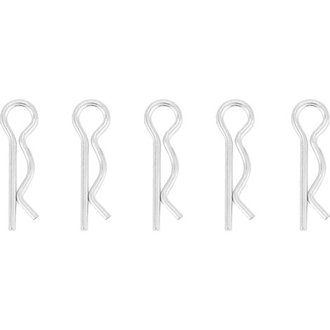 118 mm, goupille fendue de type R, goupille de retenue zinguée, pince à ressort, épingle à cheveux (1/5)