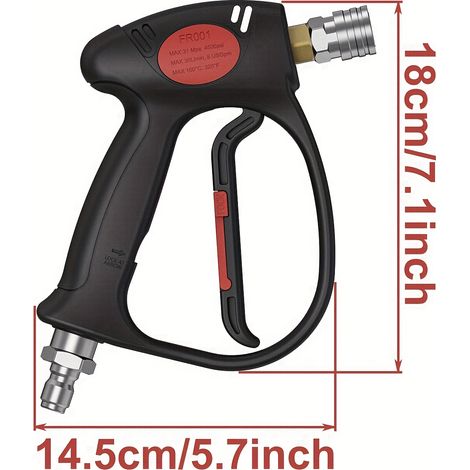 Pistolet à Eau Haute Pression avec Tuyau Rotatif 360°, Canon à Mousse et Raccords Rapides – Poignée Ergonomique, Lavage de Voiture, Piscine et Animaux, Connecteurs 1/4" & 3/8"