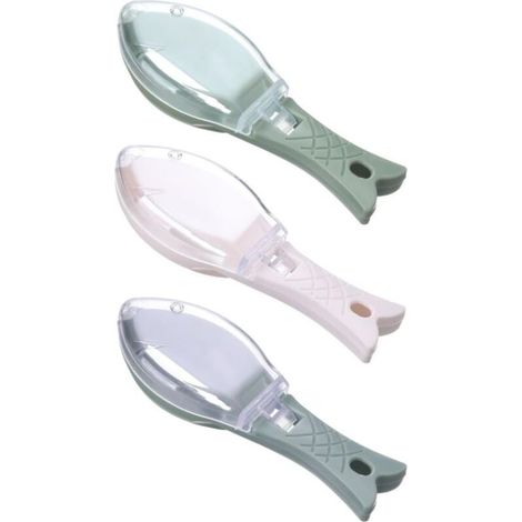 3 Pièces Grattoir À Écailles De Poisson, Écailles De Poisson, Écailles De Poisson Avec Couvercle Transparent, Dispositif D'Élimination Des Écailles De Poisson, Ustensiles De Cuisine (1/5)